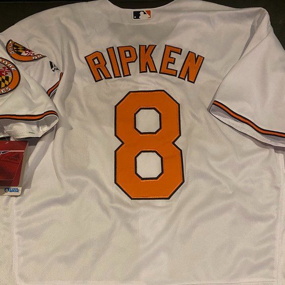 Majestic BALTIMORE ORIOLES CAL RIPKEN Flex Base Men JERSEY Sz 40,44,48,52,56 New - Picture 3 of 6